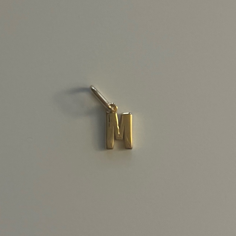Aurate NY Letter M Gold Vermeil Pendant